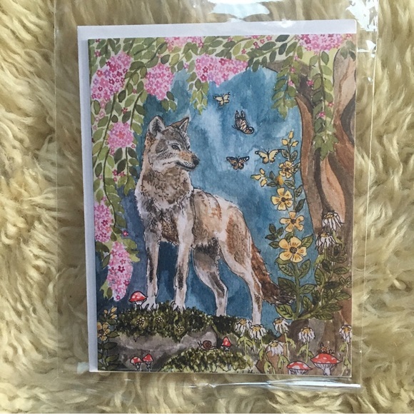 Wildflower Co. Art Greeting Cards Pack of 4 “In the Forest” Collection - Picture 3 of 6